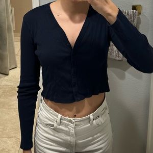 Super cute brandy long sleeve/cardigan